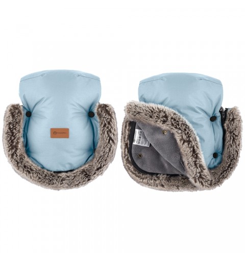 Petite&Mars Furry - Mufka Rękawice do wózka, sanek | Sky Whisper